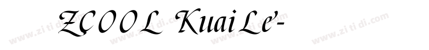 站酷快乐体ZCOOL KuaiLe字体转换